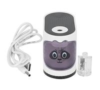 ANKROYU Electric Pencil Sharpener Auto Stop USB Battery Powered with Non Slip Base Large Shavings Container for Classroom Office Artists Students Teachers Safe Efficient (Black)