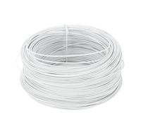 ANKROYU Electro Galvanized Iron Wire 0.55 85m Round PVC Coated Sturdy Flexible Bendable Metal Wire for Cable Tying (White)