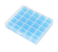 ANKROYU Empty Bobbins Plastic Sewing Machine Spools 25Pcs Set with Storage Box for Household Sewing Crafting and DIY Projects Durable Lightweight Blue Bobbins