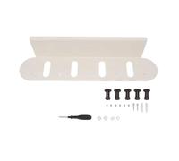 ANKROYU Entryway Shelf with Hooks Wall Mount Storage Organizer for Coat Bag Hat Hanging Living Room Bedroom Hallway Iron and Walnut Wood 47.5 x 10cm (White)