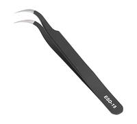 ANKROYU ESD-15 Anti-Static Tweezers, 4.53-Inch Stainless Steel Curved Tip Precision Tweezers for Electronics Repair, Soldering, PC & Phone Maintenance, Jewelry Making