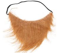 ANKROYU Fake Beard False Beard Cosplay Costume Accessories Soft Comfortable Adjustable Elastic Band for Halloween Christmas Parties Adults Brown Flannelette One Size