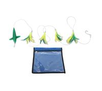 ANKROYU Feather Trolling Lures Premium Saltwater Fishing Lures with Sharp Hooks and Design for Offshore Deep Sea Fishing Durable Nylon Thread Metal Plastic Material 153g