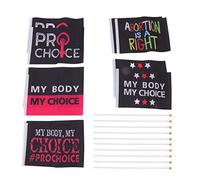 ANKROYU Feminist Garden Flags 10Pcs Women Rights Yard Banners My Body My Choice Outdoor Decoration Durable Polyester Weather Resistant 8.3x5.5in Vibrant Colors (A)