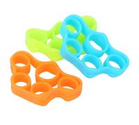 ANKROYU Finger Bands Hand Strengthener Set of 3 High Elasticity Silicone Finger Exerciser for Guitar Players Rock Climbers Musicians Athletes Blue Orange Green