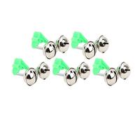ANKROYU Fish Bite Lure Alarm Alert Twin Bell Ring Clip Fishing Bell Durable Stainless Steel Plastic Fishing Rod Tip Clip for Night Fishing Sea Lake Fishing 5Pcs