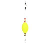 ANKROYU Fishing Drift Floats Bright Colors Durable Foam Ball with Steel Wire Cork and Copper Beads for Redfish Saltwater Fishing Lightweight 3.7x6cm Easy to Carry (Yellow)