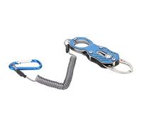 ANKROYU fishing holder caliper, control pliers of aluminum alloy with anti -Perituta rope, 123 mm light landing tool, non -slip handle for fishing in salted fresh water (Fascinating blue)
