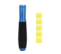 ANKROYU Fishing Rod Handle Grip Aluminium Alloy Multi Function EVA Comfortable Lightweight DIY Replacement Handle for Fishing Enthusiasts Anglers Golden Blue (Gold) (Blue)