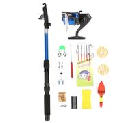 ANKROYU Fishing Rod Telescopic Ultralight Portable Adjustable Fishing Rod with Reel Kit for Beginners Outdoor Fishing Nylon Material 1.8M Length 2PCS Set (Plastic reel set (transparent self-sealing