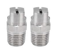 ANKROYU Flat Fan Spray Tip Atomizing Nozzle Stainless Steel Durable Adjustable Waterflow Wide Angle for Cooling Removal Road Cleaning Car Cleaning Field Irrigation Fire Fighting La (95°)