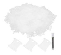 ANKROYU Floss Bobbins Plastic Transparent Cross Stitch Winding Plate Embroidery Tools Durable for Cross Stitch DIY Craft Sewing 300Pcs 4cm x 3cm