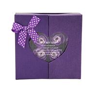 ANKROYU Flower Soap Rose Shaped Elegant Purple Scented Ornamental Decorative Bathroom Gift 16pcs Soap Petals Safe Natural Material Romantic Style Long Lasting Storage