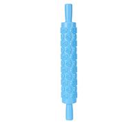 ANKROYU Fondant Rolling Pin Engraved Roller Cake Embossing Tool Premium Food Grade Plastic Baking Pastry Decorating Supplies for Cakes Chocolates Biscuits Desserts 105g 115g (No. 13 Purple Short (No.