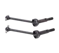 ANKROYU Front CVD Drive Shaft High Strength Durable Metal Universal Driveshaft for 1/10 Scale RC Racing Car Black Iron 73mm Length 2PCS Set