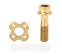 ANKROYU Front Derailleur Screw Gasket Set Hollow Arc Half Moon Washer Lightweight Durable Upgrade Kit for Bicycle Shifting System Gold Color
