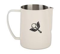 ANKROYU Frothing Cup Milk Frothing Pitcher Stainless Steel Professional Coffee Steaming Pitcher with Eagle Mouth Spout for Barista Home Cafe 600ml 304 Stainless Steel (White)