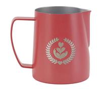 ANKROYU Frothing Pitcher Stainless Steel Coffee Milk Frother 600ml Pointed Mouth Professional Latte Art Tool for Baristas and Home Brewers 304 Food Grade Material (Rose Red)