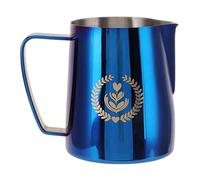 ANKROYU Frothing Pitcher Stainless Steel Coffee Milk Frother 600ml Pointed Mouth Professional Latte Art Tool for Baristas and Home Brewers 304 Food Grade Material (Blue)