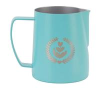 ANKROYU Frothing Pitcher Stainless Steel Coffee Milk Frother 600ml Pointed Mouth Professional Latte Art Tool for Baristas and Home Brewers 304 Food Grade Material (Mint Green)