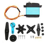 ANKROYU FT5330M Metal Gear Waterproof Servo High Torque RC Servo For 1/8 1/10 RC Cars Fixed Wing Aircraft Remote Control Boats Robots Black Blue 89g 6 7.4V DC 35KG Torque
