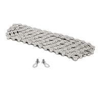 ANKROYU FX9 116 Links High Strength Mountain Bike Chain 9 Speed Hollow Pin Bicycle Derailleur Chain for Road Cycling and OffRoad Biking Steel Construction 1/2x11x128 Inches 1 Piece (Silver)