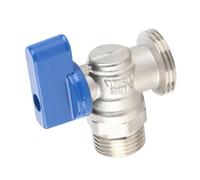 ANKROYU G1 / 2 DN15 Male X G3 / 4 DN20 Male Thread Angle Stop Valve, Brass Quarter Turn Ball Valve, Plumbing System Compatibility, Household Industrial Fixture