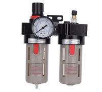 ANKROYU G1 / 4 in Air Compressor Filter Regulator Kit with Oil Water Separator Trap for Pneumatic Tools, Industrial Air Systems, Workshop Equipment