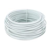 ANKROYU Galvanized Iron Binding Wire Heavy Duty Flexible Bendable Proof for Telecommunication Cables Electrical Wiring PVC Pipes 1.5mm Diameter 20m Length Round Mouth (White)