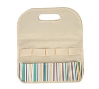 ANKROYU Garden Tool Bag Large Capacity Durable Multifunctional Storage Organizer with PE Board for Gardening Camping Outdoor Activities Beige Colorful Stripe 35 5x17x40cm