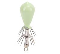 ANKROYU Glow In The Dark Octopus Jig Hooks High Performance Luminous Fishing Lures Saltwater Bait Tackle Stainless Steel Rubber Double Hooks 360 Degree Rotation (30g)