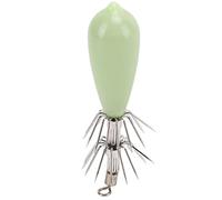 ANKROYU Glow In The Dark Octopus Jig Hooks High Performance Luminous Fishing Lures Saltwater Bait Tackle Stainless Steel Rubber Double Hooks 360 Degree Rotation (45g)