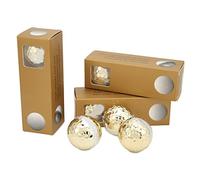 ANKROYU Golf Ribbon Ball 12Pcs Electroplated Gold Golf Balls For Celebration Indoor Outdoor Synthetic Rubber Material High Strength Wear Resistance Easy To Use Multi Purpose Event