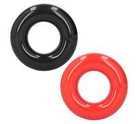 ANKROYU Golf Swing Weight Trainer Golf Club Weight Ring Power Swing with Soft Rubber Coating for Golf Practice Improve Strength Control Distance 300g Black Red 2 Pack