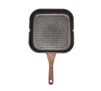 ANKROYU Grill Pan for Stove Tops Non Stick Square Frying Pan with Heat Resistant Handle Large Capacity Aluminum Griddle Pan for Bacon Steak Onion Kitchen Home Cooking (28cm)