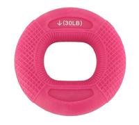 ANKROYU Hand Grip Strengthener Ring Silicone Hand Strength Trainer Squeezer Ring for Finger Forearm Exercise Muscle Training Durable Portable Rehabilitation Fitness Tool (Pinkish 30 to 40LB)