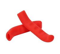 ANKROYU Handlebar Grip Cover Soft Silicone Anti Slip Shock Absorbing Comfortable Handlebars Protector for Mountain Bike Folding Bike Fixed Gear Red Blue Yellow Black 1Pair (Red)