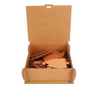 ANKROYU Heart Shape Wooden Puzzle Romantic Gift Light Brown Density Board Jigsaw Craft with Storage Box for Anniversary Birthday Couple Present 19 Pieces