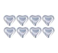 ANKROYU Heart Shaped Ice Cube Stainless Steel Whiskey Stones 8Pcs Set Reusable Beer Cooler Chilling Cubes for Bar Home Use 304 Stainless Steel 289g