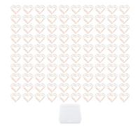 ANKROYU Heart Shaped Paper Clips 100pcs Cute Metal Office Supplies for Documents Organization Stationery Iron Wire Clips with Storage Box (Rose Gold Heart Shape)