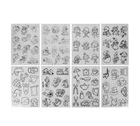 ANKROYU Heat Shrink Plastic Sheets DIY Craft Kit with 8PCS Fun Patterns for Kids Boys Girls Creative Art Projects BOPS Material Paper for Jewelry Keychains Decorations (Girl Girl 0026-18)