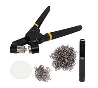 ANKROYU Heavy Duty Pliers Punching Machine Professional Hole Puncher Tool with Non Slip Handle 500pc Eyelet Kit for Leather Craft Fabric Clothing Bags Cardboard DIY Projects Alloy