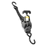 ANKROYU Heavy Duty Retractable Auto Ratchet Belt Automatic Rewinding Bundle Tape Self Retracting Webbing Strap 680kg Capacity for Car Motorcycle Luggage Cargo Transport Black White (black