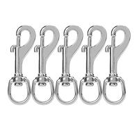 ANKROYU HEAVY DUTY STAINLESS STEEL SPRING SNAP HOOKS DOUBLE ENDED DIVING CLIPS PROOF MARINE GRADE 316 FOR BOATING OUTDOOR SPORTS 5 PACK