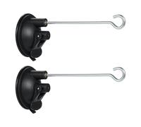 ANKROYU Heavy Duty Window Suction Cup Hangers 4 Pack Strong Adhesive Bird Feeder Hook Wind Chime Holder Plant Hanger for Home Decoration and Bird Watching (2 Pack)