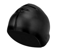 ANKROYU High Elasticity Adult Silicone Swim Professional Waterproof Unisex Large Swimming Hat for Long Hair Thick Hair Braided Hair Soft Silicone Material Comfortable Fit (Black)