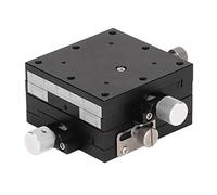 ANKROYU High Precision Manual XY Linear Stage Screw Driven Displacement Platform Aluminum Alloy Sliding Table for Optical Instruments Laboratory Testing 60x60mm Black Anodized