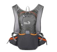 ANKROYU Hiking Backpacking Backpack Water Resistant Lightweight 12L Large Capacity Adjustable Chest Strap Reflective Design for Camping Running Outdoor Adventures Black Grey Blue A (Grey)