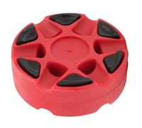 ANKROYU Hockey Puck Dense Texture Glossy Flat Plastic Roller Hockey Puck Easy Sliding for Daily Skating Training and Competition Use (Black) (Red)