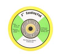 ANKROYU Hook and Loop Sanding Backing Pad 100mm 125mm Universal M8 Thread Interface Polishing Pad for Wood Metal Automotive DIY Projects Durable PU Foam Hard Plastic Construction (5 Inch (135 Pcs))